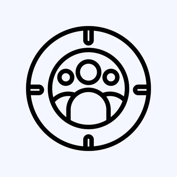 Personalidad Icono Adecuado Para Símbolo Marca Estilo Línea Diseño Simple — Vector de stock