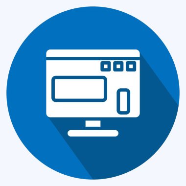 Simge Web Sitesi. Marka sembolü için uygun. Uzun gölge tarzı. Basit dizayn edilebilir. tasarım şablonu. Basit resimleme