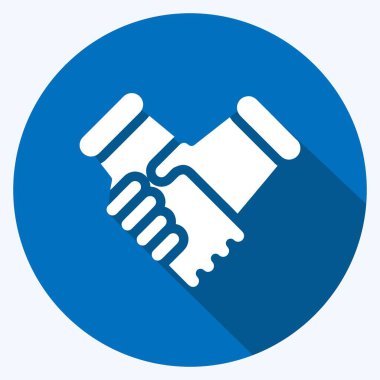 İkon Güven. Marka sembolü için uygun. Uzun gölge tarzı. Basit dizayn edilebilir. tasarım şablonu. Basit resimleme