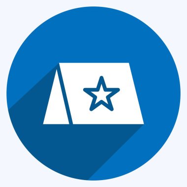 Simge Görsel Marka. Marka sembolü için uygun. Uzun gölge tarzı. Basit dizayn edilebilir. tasarım şablonu. Basit resimleme