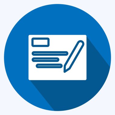 Simge Kimliği. Marka sembolü için uygun. Uzun gölge tarzı. Basit dizayn edilebilir. tasarım şablonu. Basit resimleme