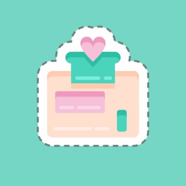 Çıkartma hattı Sadakat Programını kesti. Marka sembolü için uygun. Basit dizayn edilebilir. tasarım şablonu. Basit resimleme