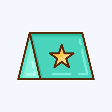 Simge Görsel Marka. Marka sembolü için uygun. Düz stil. Basit dizayn edilebilir. tasarım şablonu. Basit resimleme