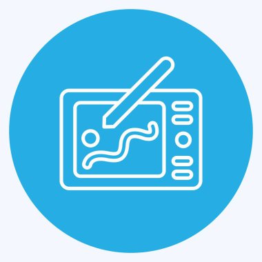 Simge Tasarımı. Marka sembolü için uygun. Mavi gözlü. Basit dizayn edilebilir. tasarım şablonu. Basit resimleme