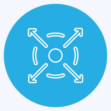 Simge genişletiliyor. Marka sembolü için uygun. Mavi gözlü. Basit dizayn edilebilir. tasarım şablonu. Basit resimleme