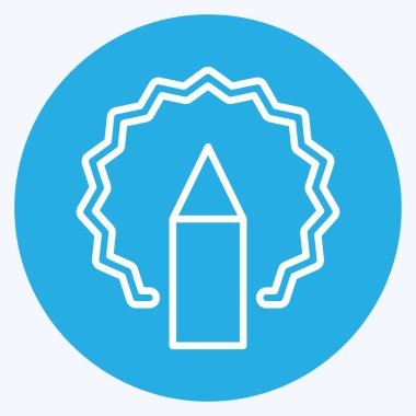 İkona fikri. Marka sembolü için uygun. Mavi gözlü. Basit dizayn edilebilir. tasarım şablonu. Basit resimleme