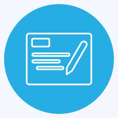 Simge Kimliği. Marka sembolü için uygun. Mavi gözlü. Basit dizayn edilebilir. tasarım şablonu. Basit resimleme