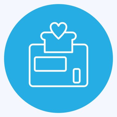 Icon Sadakat Programı. Marka sembolü için uygun. Mavi gözlü. Basit dizayn edilebilir. tasarım şablonu. Basit resimleme