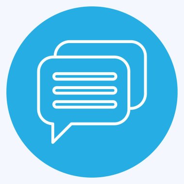 Simge Mesajları. Marka sembolü için uygun. Mavi gözlü. Basit dizayn edilebilir. tasarım şablonu. Basit resimleme