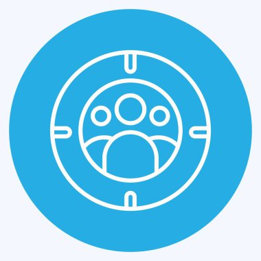 Simge Kişiliği. Marka sembolü için uygun. Mavi gözlü. Basit dizayn edilebilir. tasarım şablonu. Basit resimleme