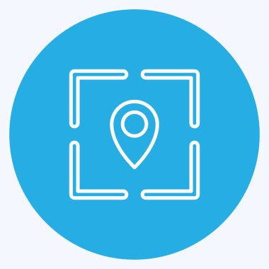 Simge konumu. Marka sembolü için uygun. Mavi gözlü. Basit dizayn edilebilir. tasarım şablonu. Basit resimleme