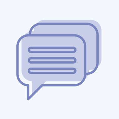 Simge Mesajları. Marka sembolü için uygun. İki ton stili. Basit dizayn edilebilir. tasarım şablonu. Basit resimleme