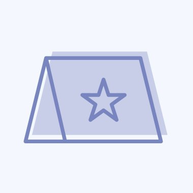 Simge Görsel Marka. Marka sembolü için uygun. İki ton stili. Basit dizayn edilebilir. tasarım şablonu. Basit resimleme