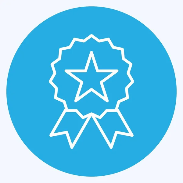 Icon Quality Suitable Branding Symbol Blue Eyes Style Simple Design — Stockový vektor