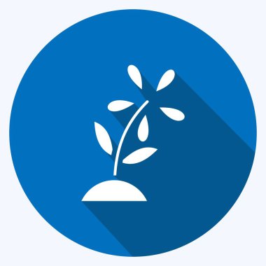 Simge bahçıvanlığı. Eğitim sembolü için uygun. Uzun gölge tarzı. Basit dizayn edilebilir. tasarım şablonu. Basit resimleme