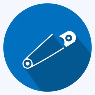 Simge nakış işi. Eğitim sembolü için uygun. Uzun gölge tarzı. Basit dizayn edilebilir. tasarım şablonu. Basit resimleme