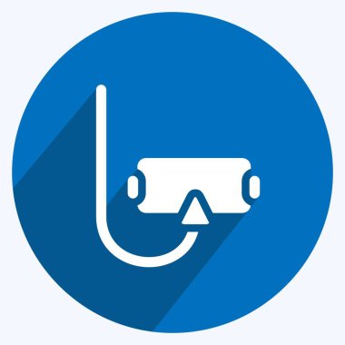 Icon Tüplü Dalış. Eğitim sembolü için uygun. Uzun gölge tarzı. Basit dizayn edilebilir. tasarım şablonu. Basit resimleme