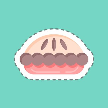 Çıkartma çizgisi aşçılığı kesti. Eğitim sembolü için uygun. Basit dizayn edilebilir. tasarım şablonu. Basit resimleme