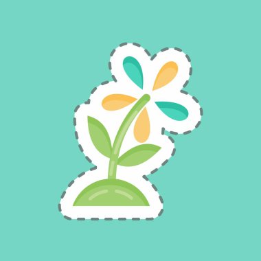 Sticker line cut Gardening. suitable for education symbol. simple design editable. design template vector. simple illustration