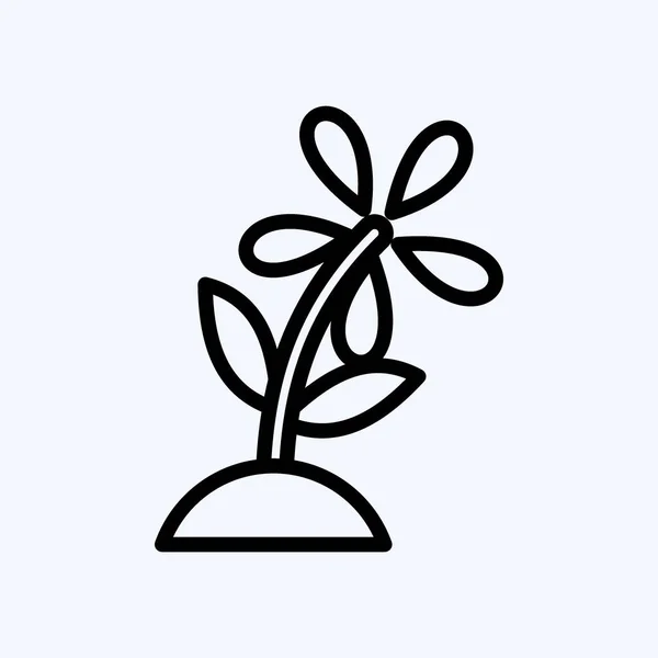 Icon Gardening Suitable Education Symbol Line Style Simple Design Editable — Vector de stock