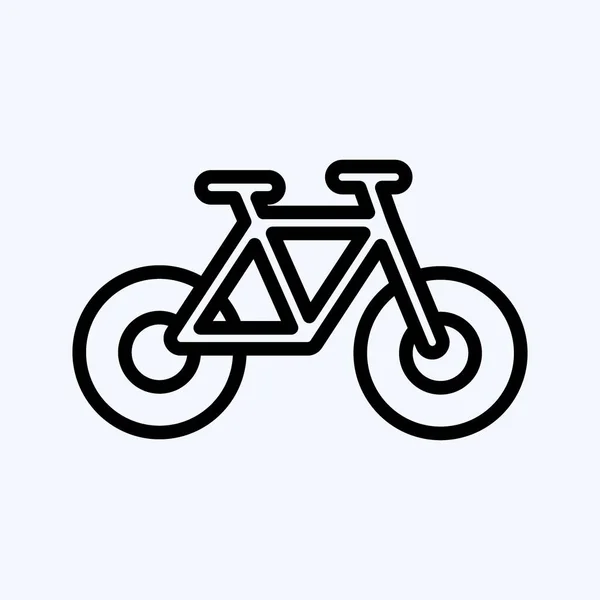 Icon Cycling Suitable Education Symbol Line Style Simple Design Editable — Stock Vector