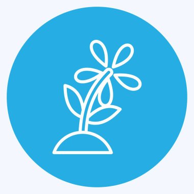 Simge bahçıvanlığı. Eğitim sembolü için uygun. Mavi gözlü. Basit dizayn edilebilir. tasarım şablonu. Basit resimleme