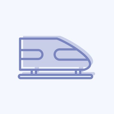 Simge Demiryolu Taşımacılığı. Eğitim sembolü için uygun. İki ton stili. Basit dizayn edilebilir. tasarım şablonu. Basit resimleme