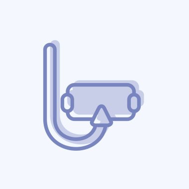 Icon Tüplü Dalış. Eğitim sembolü için uygun. İki ton stili. Basit dizayn edilebilir. tasarım şablonu. Basit resimleme