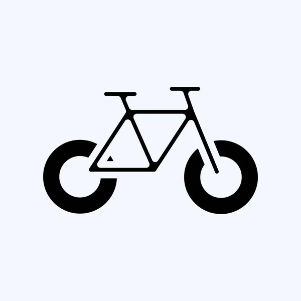 Icono Ciclismo Adecuado Para Símbolo Educación Estilo Glifo Diseño Simple — Vector de stock