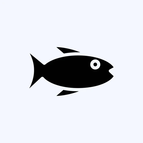 Icon Fishing Suitable Education Symbol Glyph Style Simple Design Editable — Stock vektor