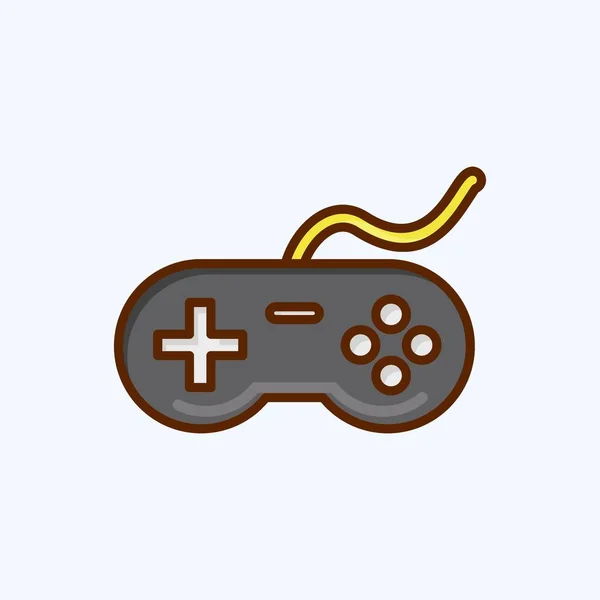 Icon Video Game Suitable Education Symbol Flat Style Simple Design — Vettoriale Stock