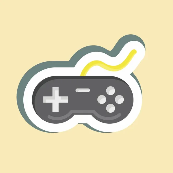 Sticker Video Game Suitable Education Symbol Simple Design Editable Design — Image vectorielle