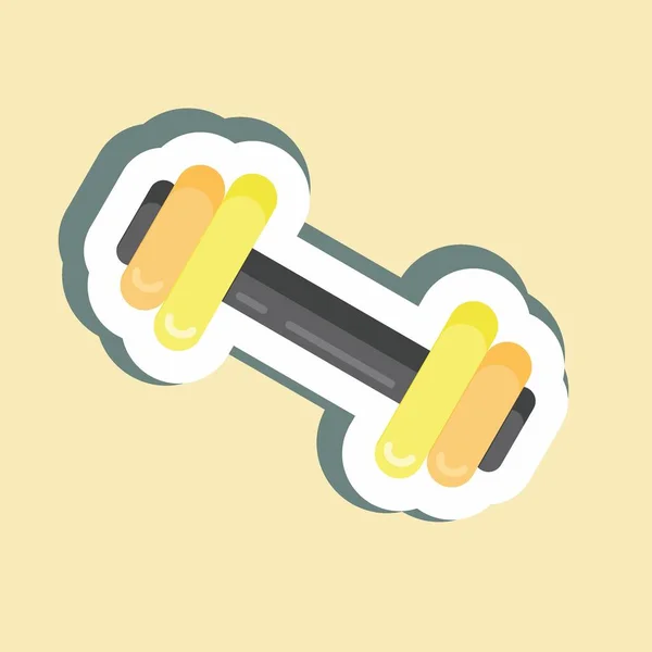 Sticker Gym Suitable Education Symbol Simple Design Editable Design Template — Image vectorielle