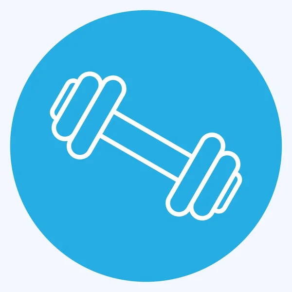 Icon Gym Suitable Education Symbol Blue Eyes Style Simple Design — 스톡 벡터