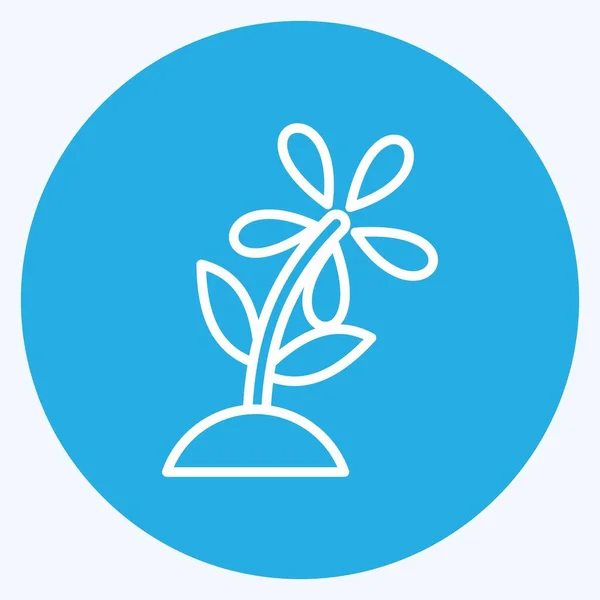 Icon Gardening Suitable Education Symbol Blue Eyes Style Simple Design — Stock vektor