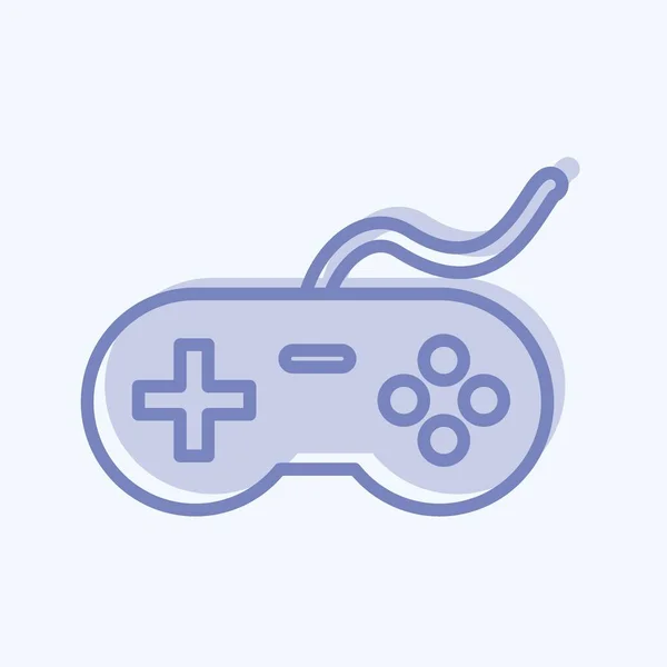 Ikoon Video Game Geschikt Voor Onderwijs Symbool Twee Toonsstijl Eenvoudig — Stockvector