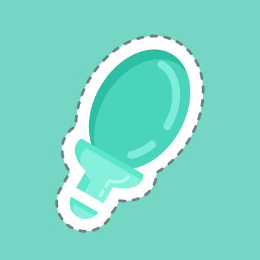 Çıkartma çizgisi Spiral Ampulü kesti. Ev sembolü için uygun. Basit dizayn edilebilir. tasarım şablonu. Basit resimleme