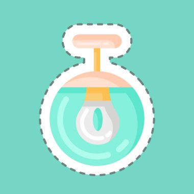 Çıkartma çizgisi Pendant Lights 'ı kesti. Ev sembolü için uygun. Basit dizayn edilebilir. tasarım şablonu. Basit resimleme