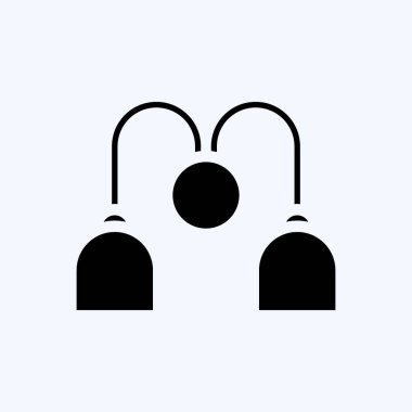 Duvar Lambaları. Ev sembolü için uygun. Kabartma tarzı. Basit dizayn edilebilir. tasarım şablonu. Basit resimleme