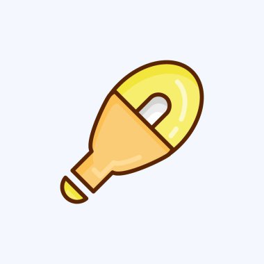 Icon Led Ampulü. Ev sembolü için uygun. Düz stil. Basit dizayn edilebilir. tasarım şablonu. Basit resimleme