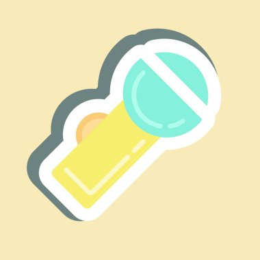 Etiketli Cep Feneri. Ev sembolü için uygun. Basit dizayn edilebilir. tasarım şablonu. Basit resimleme