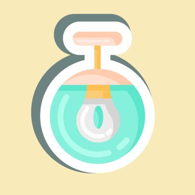 Etiket Kolye Işıkları. Ev sembolü için uygun. Basit dizayn edilebilir. tasarım şablonu. Basit resimleme