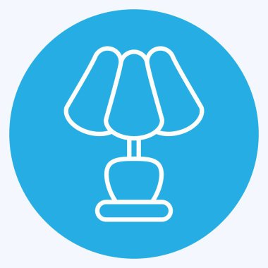 Simge Masa Lambaları. Ev sembolü için uygun. Mavi gözlü. Basit dizayn edilebilir. tasarım şablonu. Basit resimleme