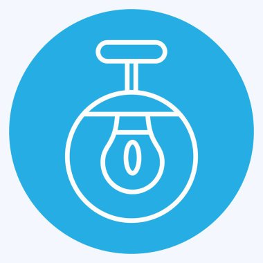 Simge Kolye Işıkları. Ev sembolü için uygun. Mavi gözlü. Basit dizayn edilebilir. tasarım şablonu. Basit resimleme