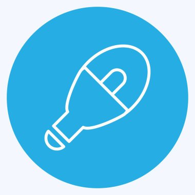 Icon Led Ampulü. Ev sembolü için uygun. Mavi gözlü. Basit dizayn edilebilir. tasarım şablonu. Basit resimleme