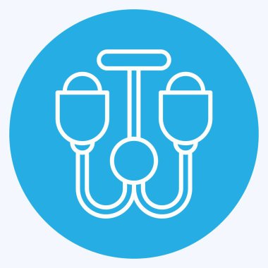 İkon Tavan Lambası. Ev sembolü için uygun. Mavi gözlü. Basit dizayn edilebilir. tasarım şablonu. Basit resimleme