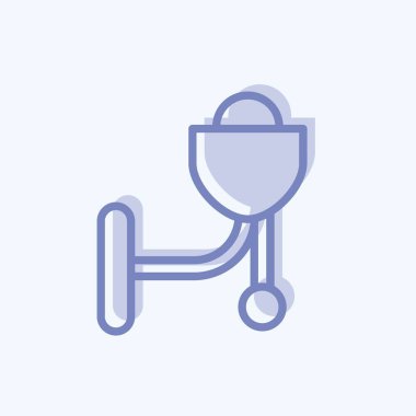 Simge duvar lambası. Ev sembolü için uygun. İki ton stili. Basit dizayn edilebilir. tasarım şablonu. Basit resimleme