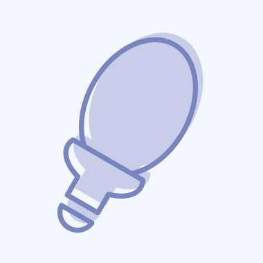 Icon Spiral Ampul. Ev sembolü için uygun. İki ton stili. Basit dizayn edilebilir. tasarım şablonu. Basit resimleme