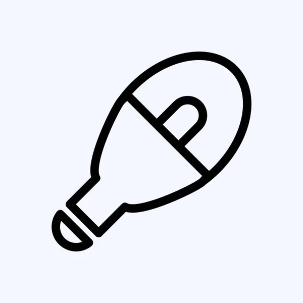 Icon Led Bulb Suitable House Symbol Line Style Simple Design — ストックベクタ