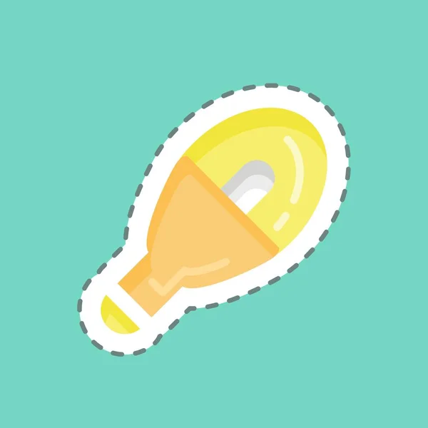 Sticker Line Cut Led Bulb Suitable House Symbol Simple Design — ストックベクタ